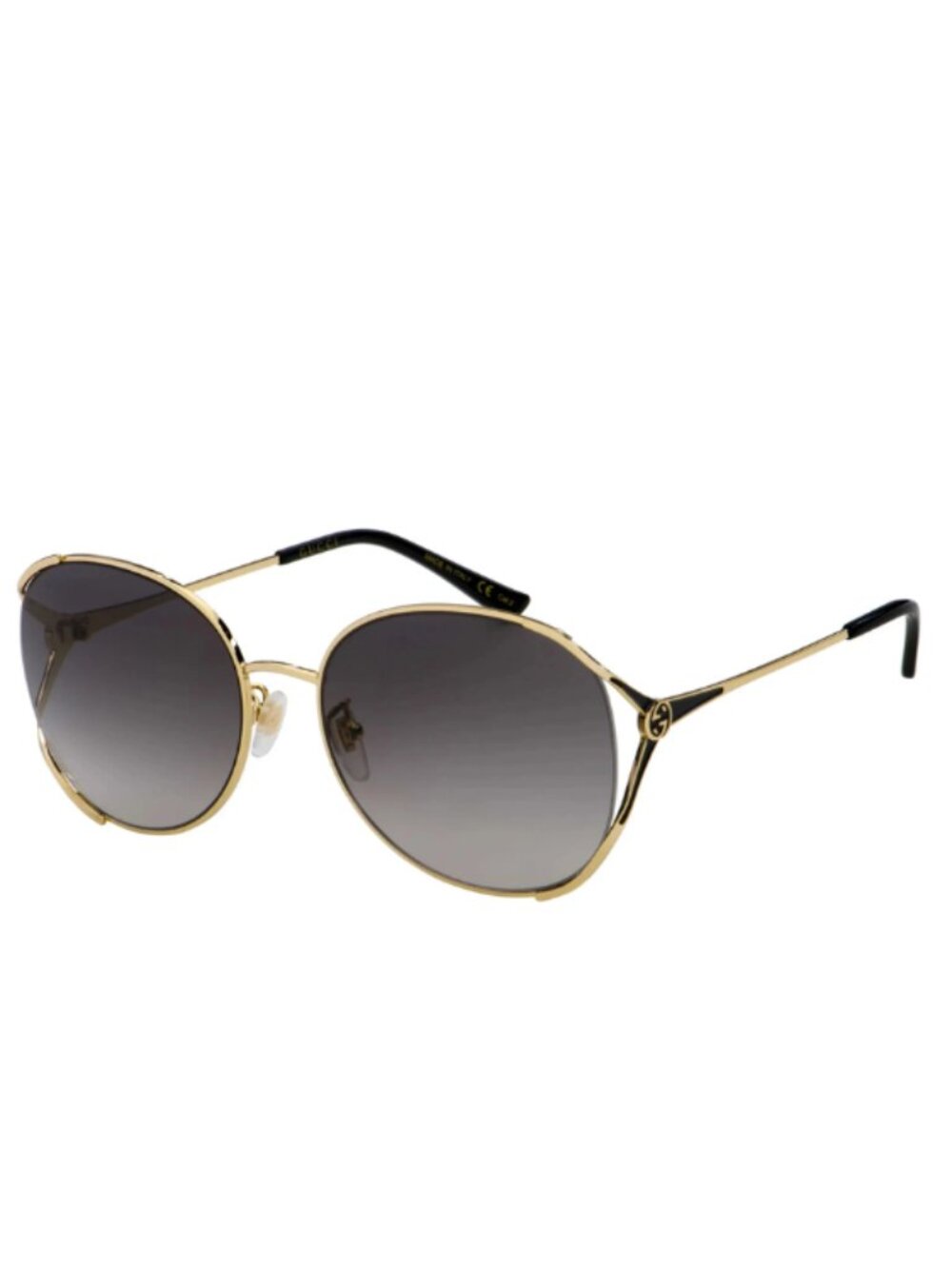 Gucci Womens Oversized Gold/Black Brand New Sunglasses Original GG0650SK